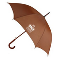 The 48" Auto Open Brown Umbrella with Hook Handle